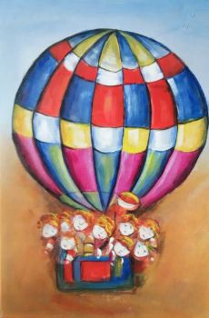 Up and Away - Allgemein Handgemaltes Ölgemälde